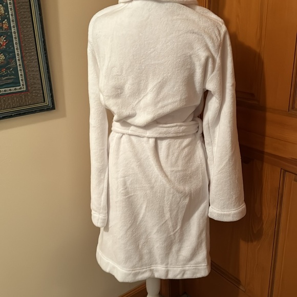 Women's white Calvin Klein velour robe Sz XS/S - Picture 3 of 5